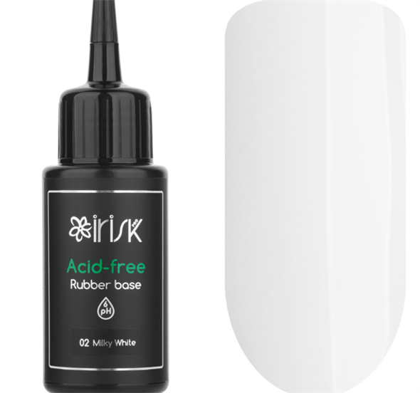 База Irisk каучуковая бескислотная Acid-free Rubber Base 02 Milky White,50мл			 - фото 33701
