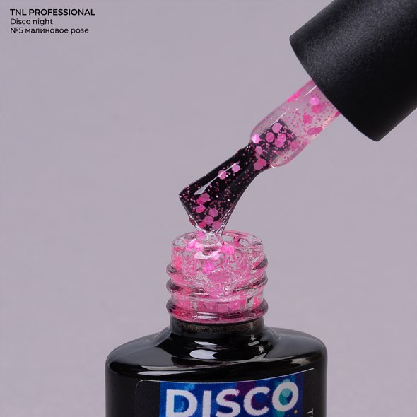 Гель-лак TNL Disco night №5 - малиновое розе (6 мл.) - фото 34291