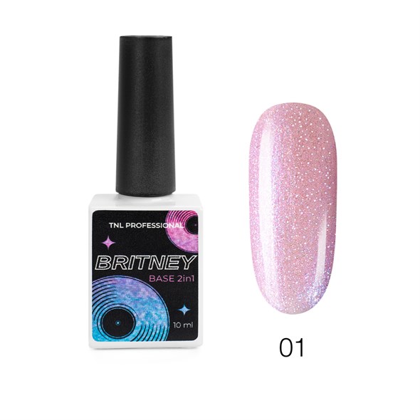 База TNL светоотражающая Britney 2 в 1 №01 - звезда в розовом, 10 мл - фото 35903