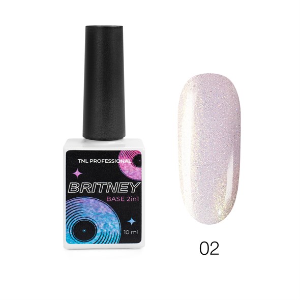 База TNL светоотражающая Britney 2 в 1 №02 - сиреневый гламур, 10 мл - фото 35911