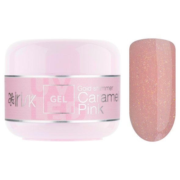Гель Irisk ABC 17 Caramel Pink Gold shimmer, 15мл - фото 36311