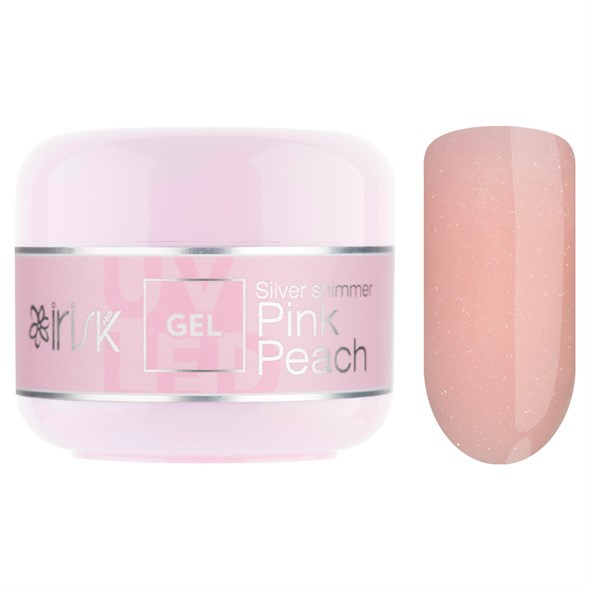 Гель Irisk ABC 15 Pink Peach Silver shimmer, 15мл - фото 36312