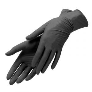 Перчатки нитриловые размер XS, черные 1 пара