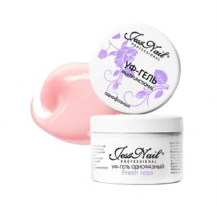 Гель Jess Nail мультифункциональный Fresh rose белая банка, 15 гр