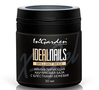Камуфлирующая база "InGarden" с блёстками бежевая , 30 мл