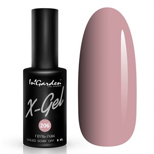 Гель-лак "InGarden" X-Gel №  206, 8 мл