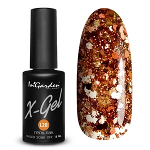 Гель-лак "InGarden" X-Gel лимитированная коллекция N° L28, 8 мл