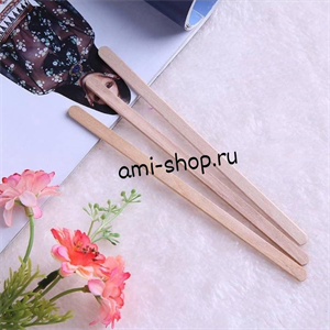 Шпатель для воска дерево, узкий, 50 шт 00006182