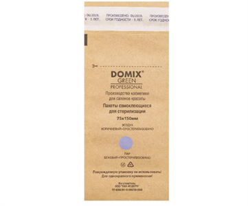 Крафт-пакеты DOMIX GREEN  75*150, 100 шт